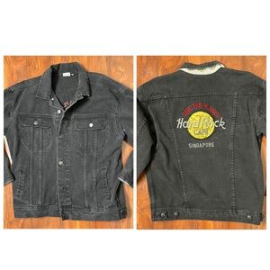 Hard Rock Singapore Embroidered  Denim Jacket